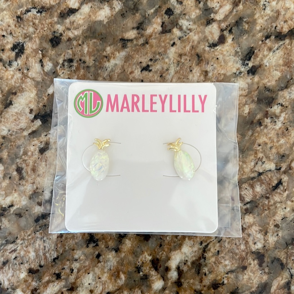 Marleylilly Nwt Pineapple Earrings